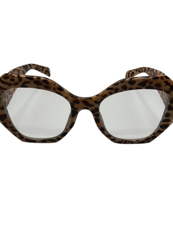 Accessories - Polygon Eyeglasses For Women Vintage Fashion Plastic Clear Glasses Frame Leopard